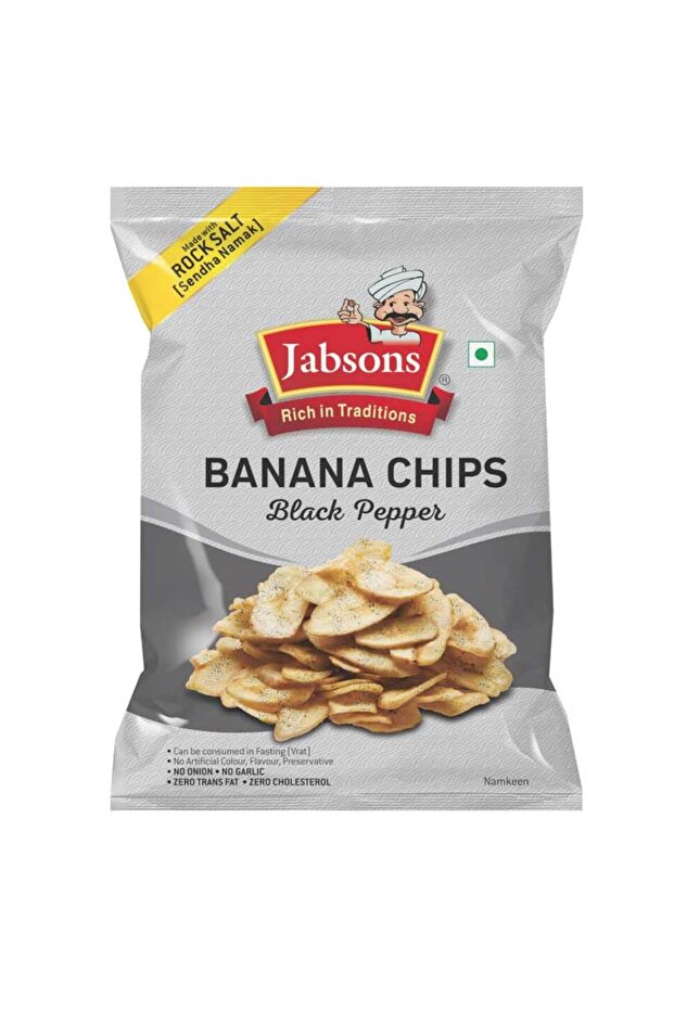 Crispy Thin-Cut Salted Black Pepper Banana Chips (150g)