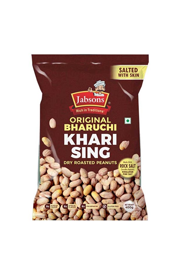 Original Baruchi Khari Sing Crunchy Roasted Salted Whole Peanuts (400g)