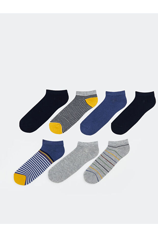 Esvab • Modern & Distinctive Embroidered Men's B Bamboo Booties Socks, Pack of 7