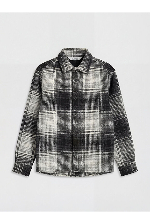 Nevavm Plaid Boys' Shirt with Difference