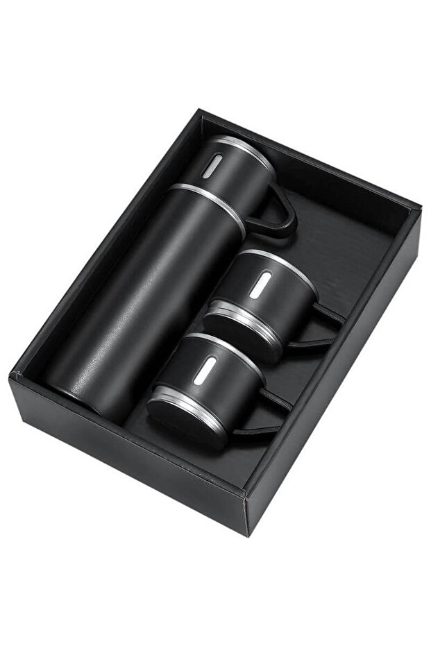 SAFFLE - Family Set of Vacuum Flask & Two Cups