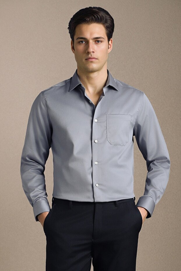 Men Classic Fit Long Sleeves Shirt