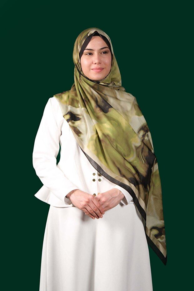 شال ميستيك منقوش الرقمي الناعم