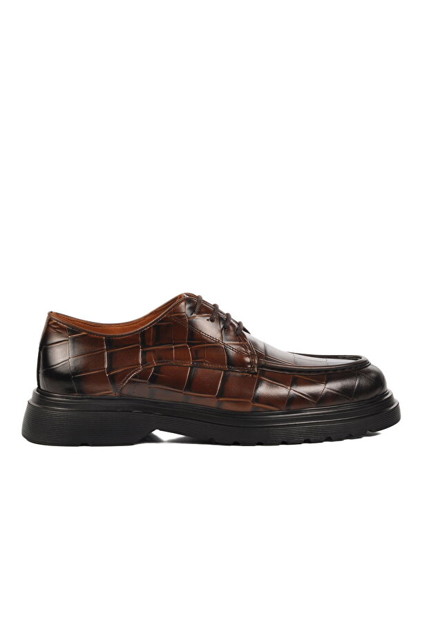 Brown Crocodile Men's Classic Shoes Premium