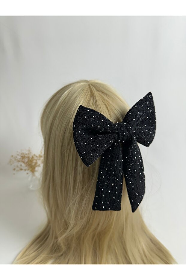Black Buzzy Stone Bow Automatic Buckle - 2