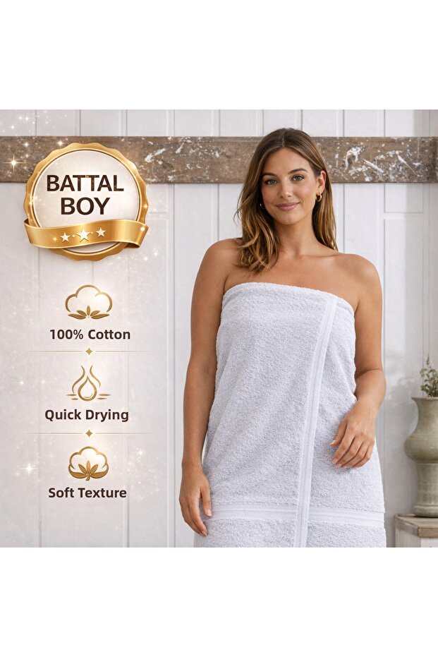 Battal Size Cotton 2-Piece Bath Towel Set Large Size Bath Towel Soft and Highly Absorbent