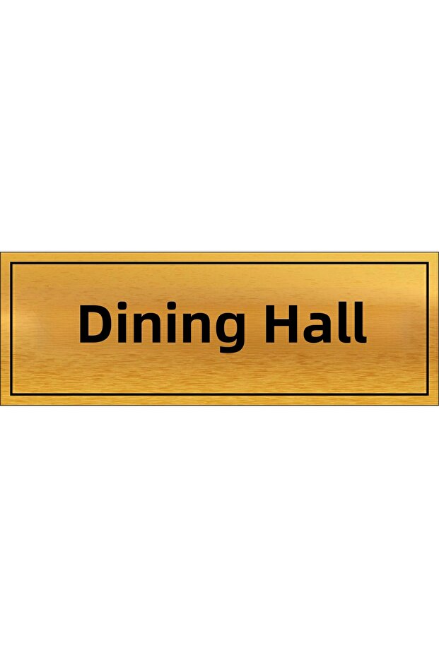 Metal Plate with Dining Hall Written 20 X 7 cm