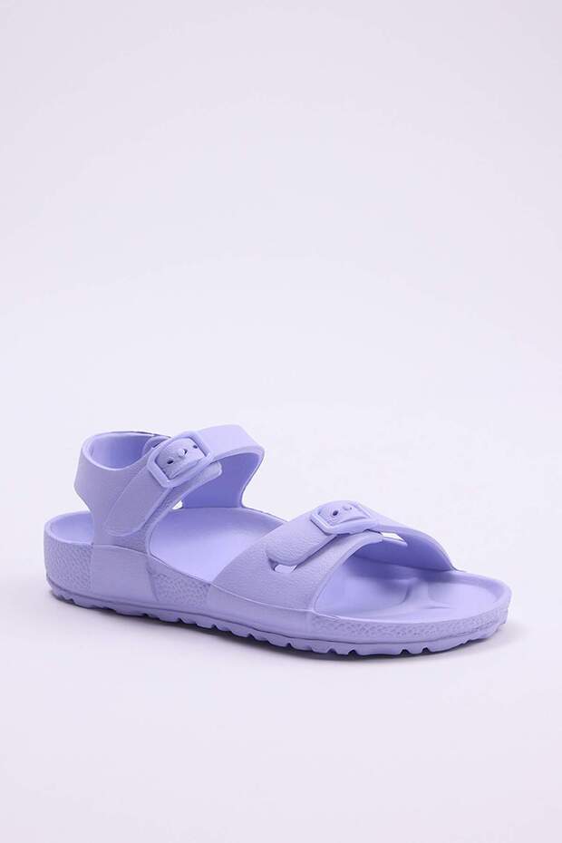 Lila Çift Bantlı Büyük Kız Çocuk Sandalet TAKSS26SD00002 - 2