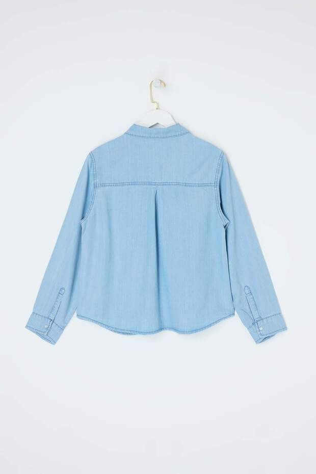 Mavi Oversize/Geniş Kesim More Sustainable %100 Tencel Gömlek TWOSS26GO00119 - 6