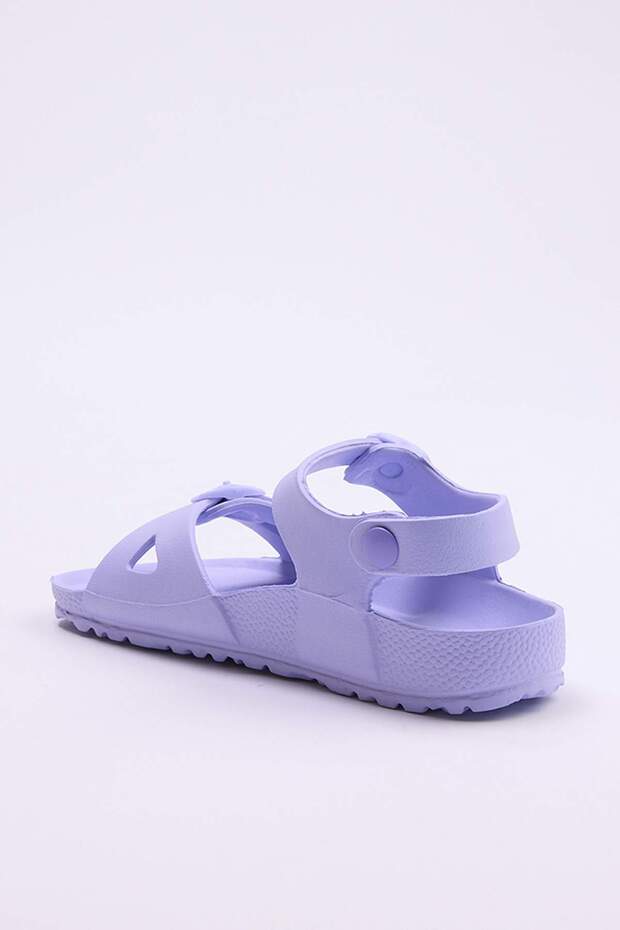 Lila Çift Bantlı Büyük Kız Çocuk Sandalet TAKSS26SD00002 - 4