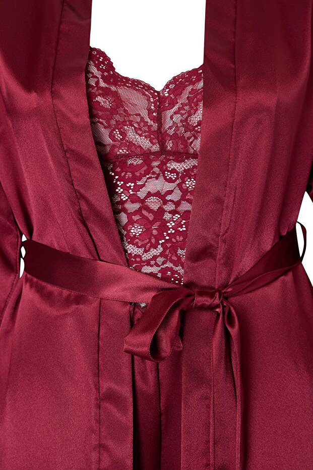 Bordo Saten 3'lü Çeyiz Seti TBBSS26AI00069 - 6