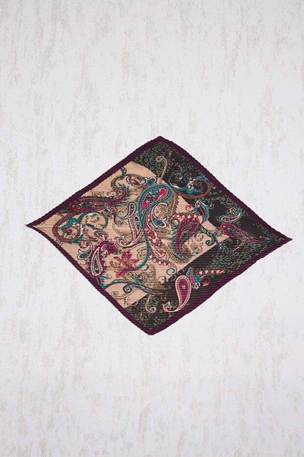 Pembe-Mavi Desenli 50*50 cm 2'li Paket Fular Aksesuar TAKSS26FU00004 - 6