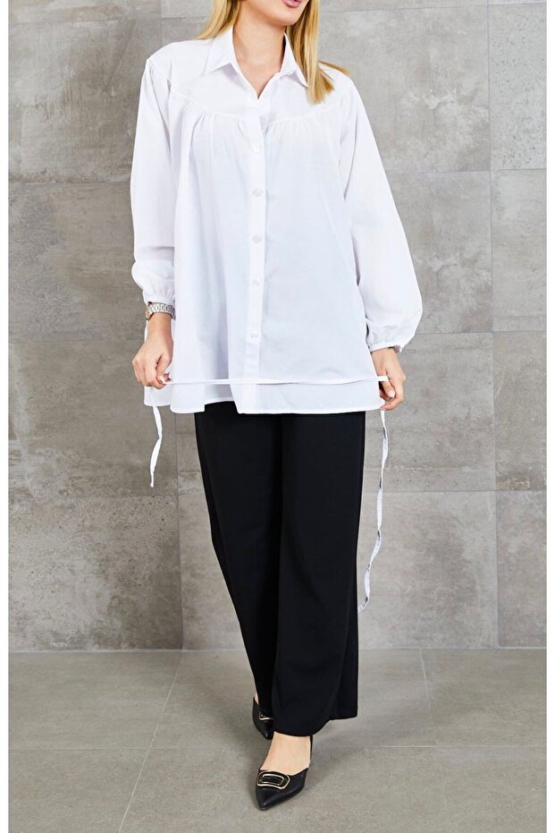 Beli bağlamalı Gömlek - 4