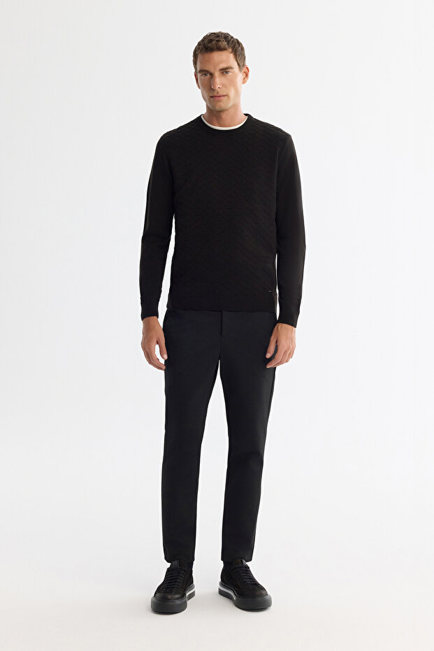 Erkek Siyah Dokulu Basic Kazak E005107 - 6