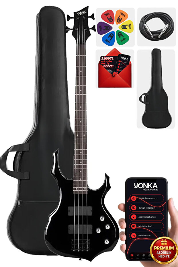 Mbg-410bk Üst Segment Profesyonel Bas Gitar 4 Telli - 1