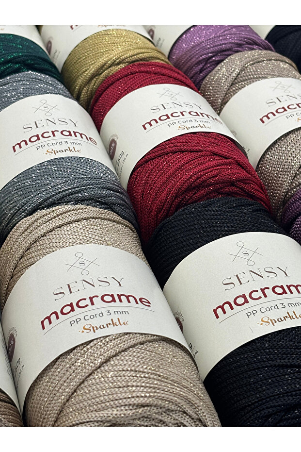 لمّاع بوليستر مكرمية خيط 3 مم 250 جرام خيط نحاسي و خيط حقيبة - 5