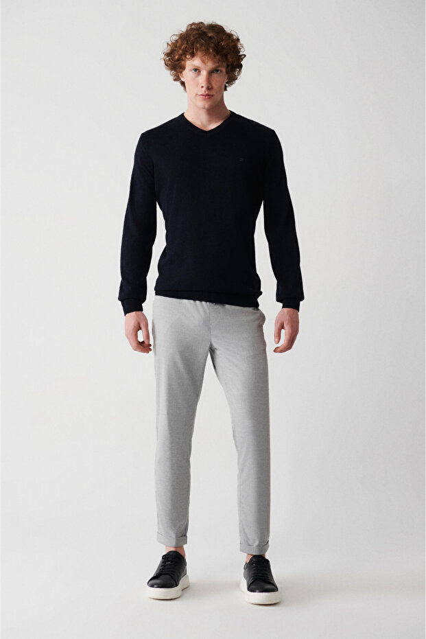 Erkek Lacivert Basic Kazak E005003 - 5