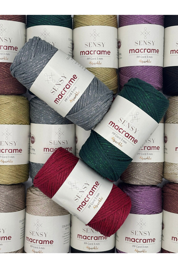 خيط 3 مم لمّاع بوليستر مكرمية رمادي 250 جرام خيط سوبا و خيط حقيبة بلي بوليستر - 4