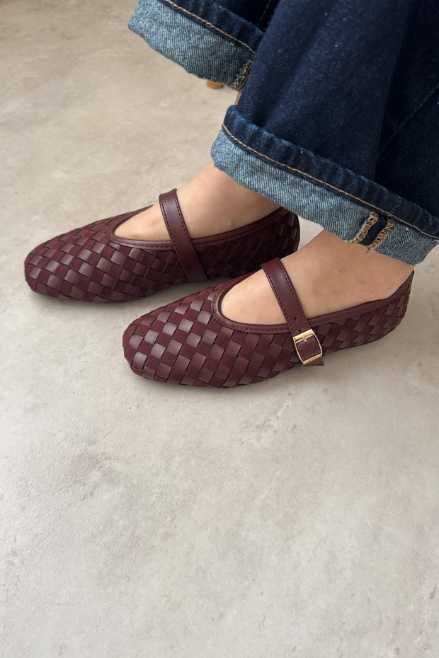 Women's Braided Daily Comfortable Ballerina Shoes Roni