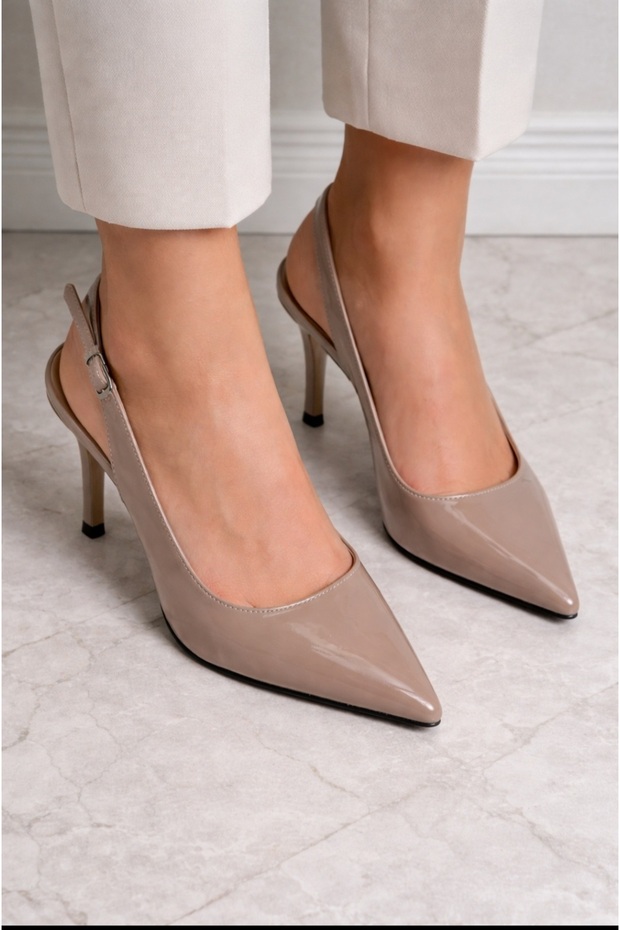 Heeled Women's Patent Leather Shoes