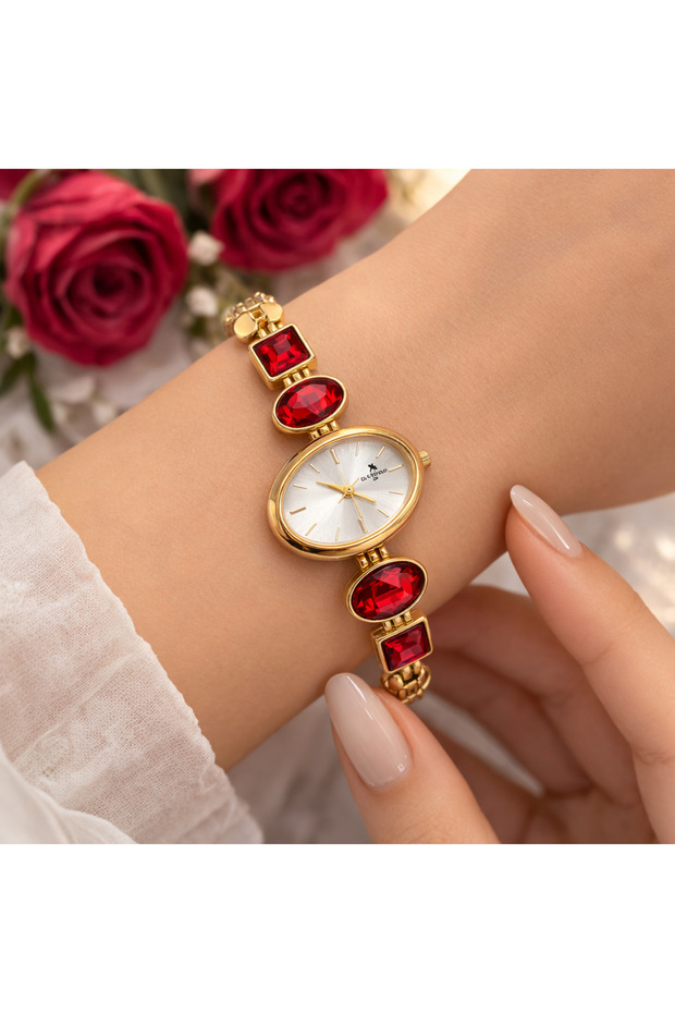 Women's Wristwatch Steel Stone Stylish Elegant Mother's Birthday Gift for Her