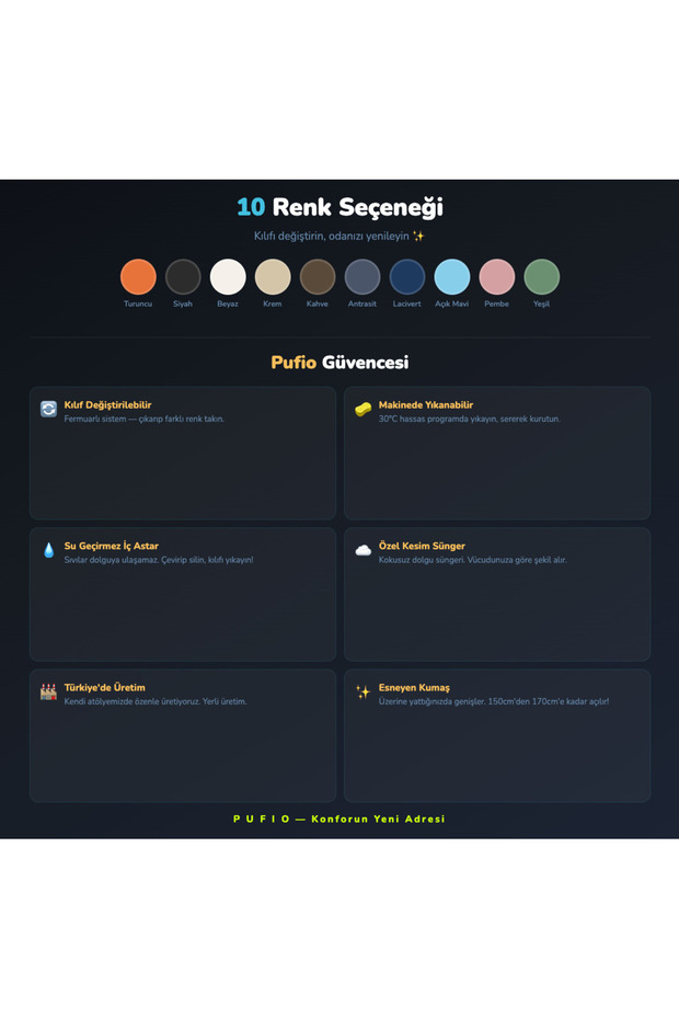 Pufio Dev Boy Rengarenk Dev Puf Özel Tasarım - 7