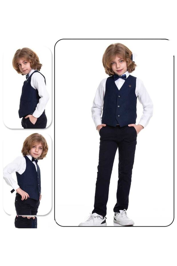 Boy 23 April 29 October 10 November Graduation Special Day Shirt and Bow Tie Suit