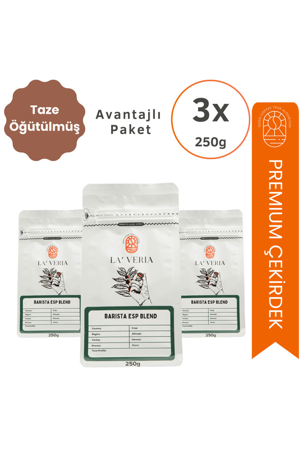 La' Veri̇a Introduction Package 3X250 g – Advantageous Package Barista Espresso Blend
