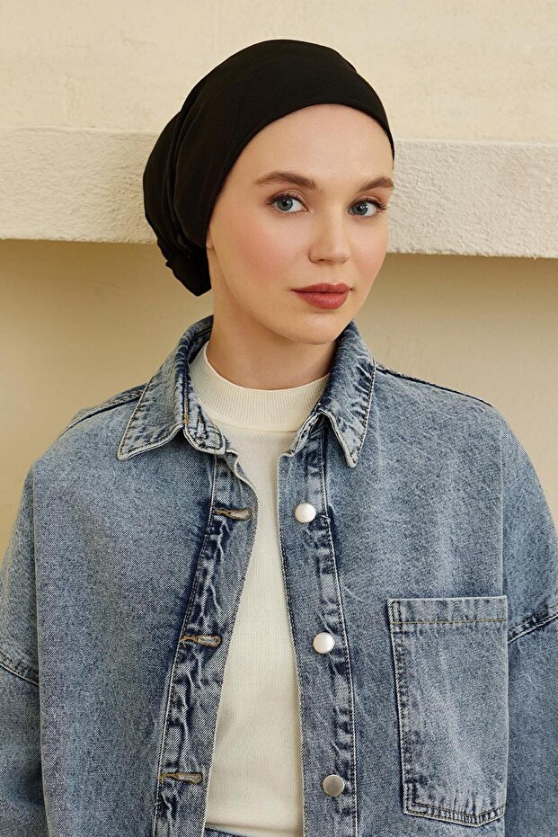 İç Başörtüsü Aksesuar Siyah - 4