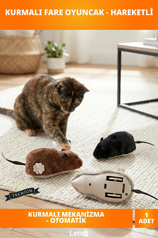 لعبة تدريب القطط التي تعمل باللف، فأر ممتع يعزز ردود الفعل - 1