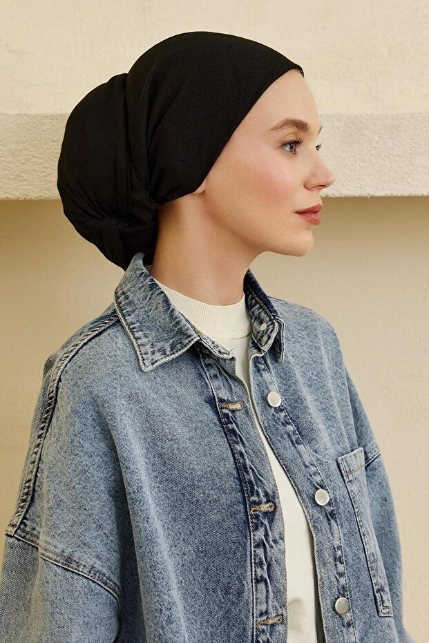 İç Başörtüsü Aksesuar Siyah - 3