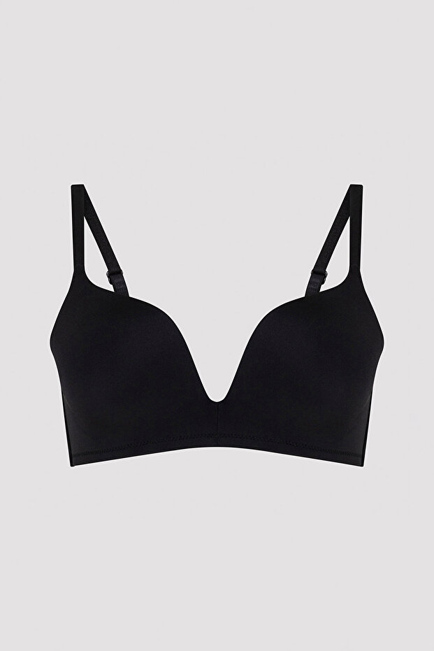 Underwire Decollete Black Push up Bra - 5