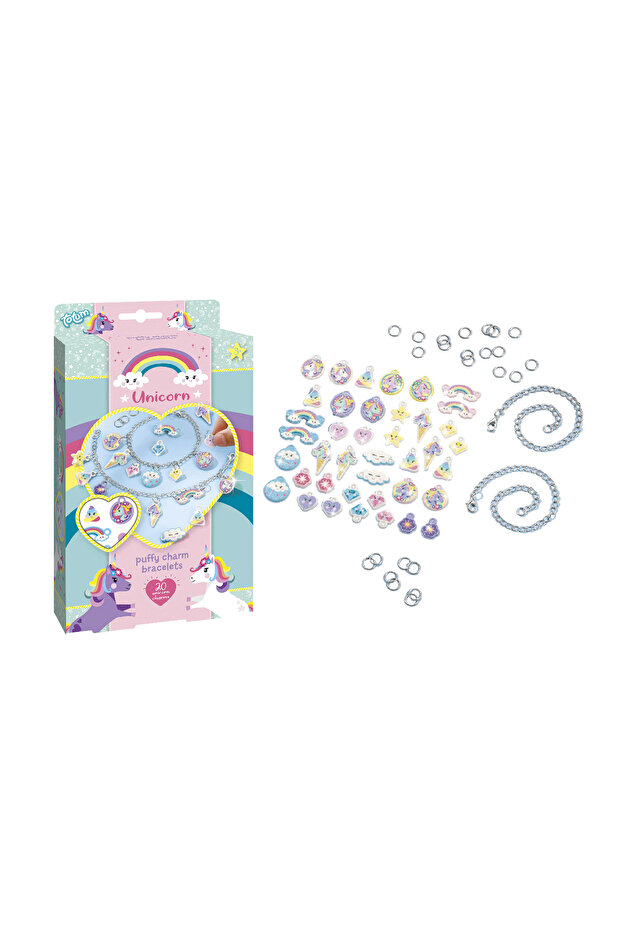 Brățări cu talismane pufoase cu unicorn (68160) - 2