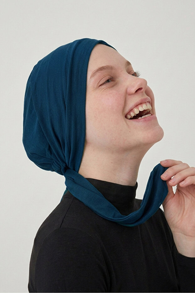Tie-On Petrol Ready Turban Hijab Bonnet Suitable for Medical Use