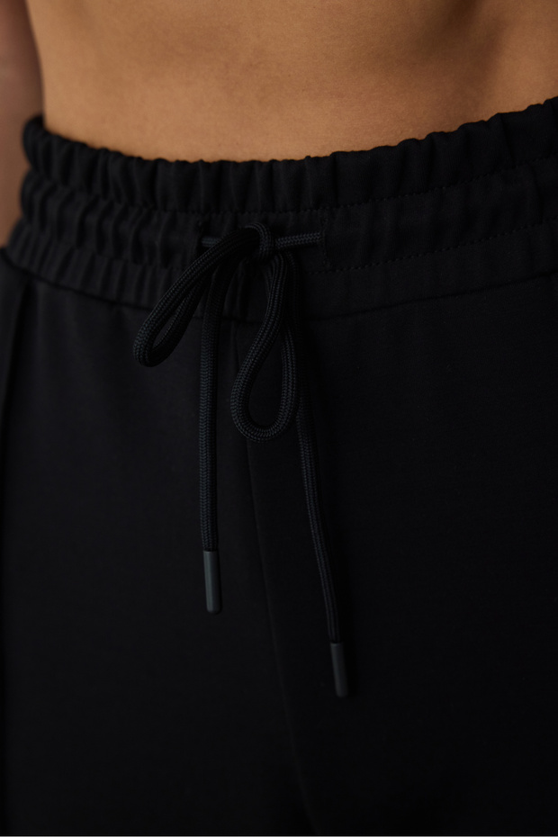 Siyah Silky Feel Normal Bel Jogger - 3