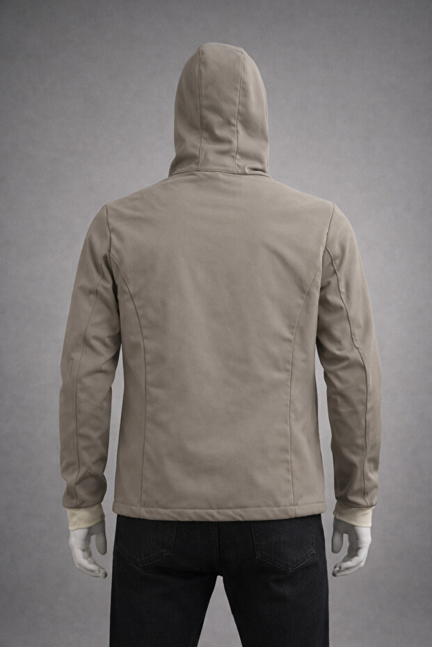 Softshell Water and Windproof Jacket Beige - 4