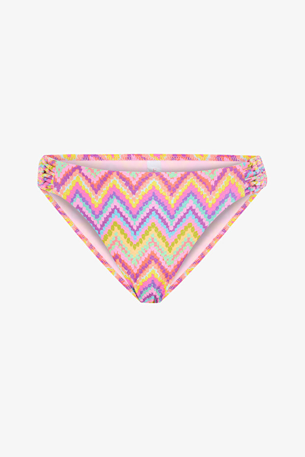 Zigzag Macrame Low Rise Bikini Bottom - 1