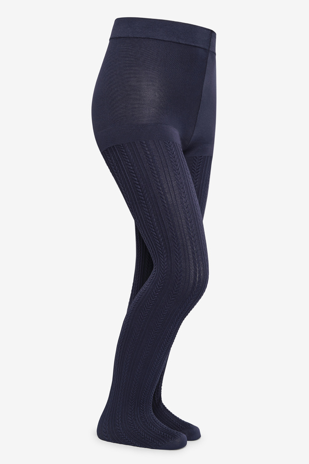 Devojčice lepe pletene tamnoplave najlonke - 2