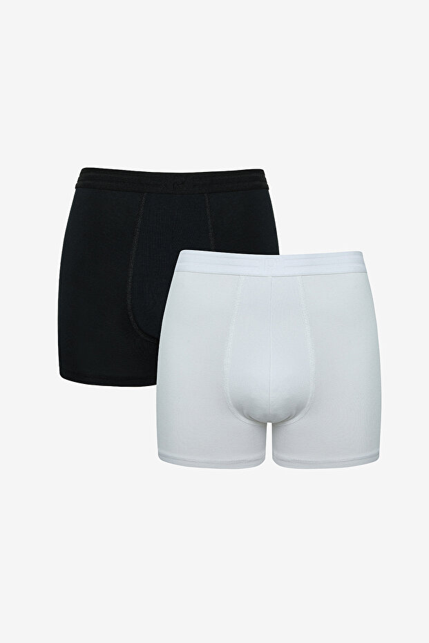 مجموعة من 2 سراويل داخلية بوكسر متعددة الألوان - 4