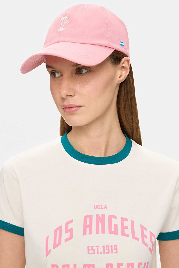Ucla ANISTON Pembe Baseball Cap Nakışlı - Unisex Şapka