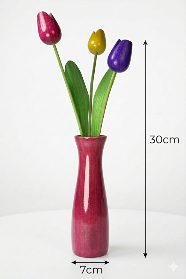 Kayın Ahşap Lale - 3