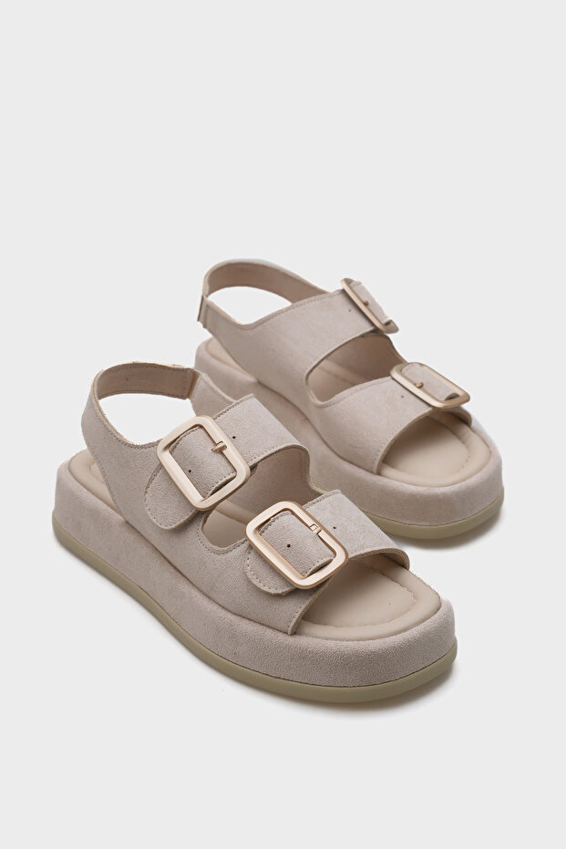 Denice Damen-Sandalen mit Keilabsatz und doppelter Schnalle - 2