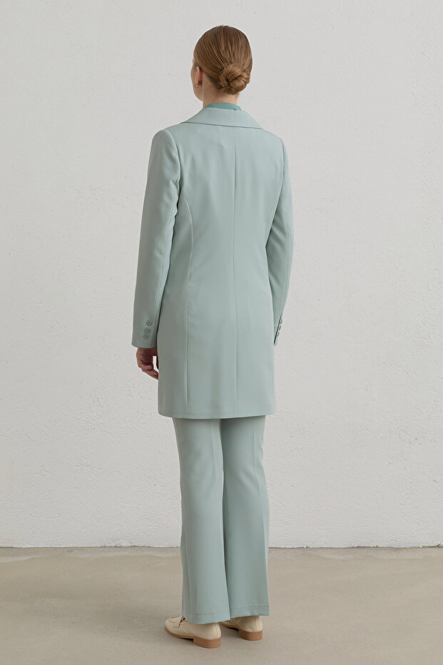 Kruvaze Blazer Basic Ceket Aqua - 4