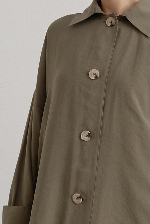 Rahat Kalıp Modal Ceket Haki - 3