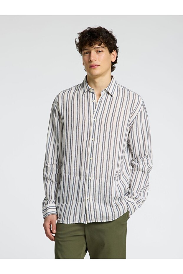 Leinenbluse Langarm - 1