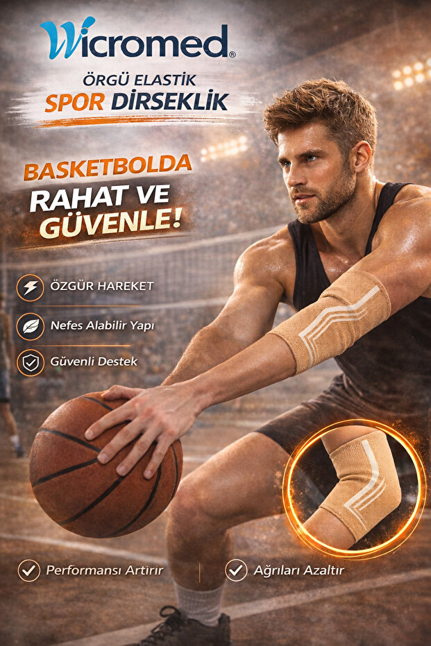 Spor Elastik Ortopedik Örme Dirsek Desteği Dirseklik - 2