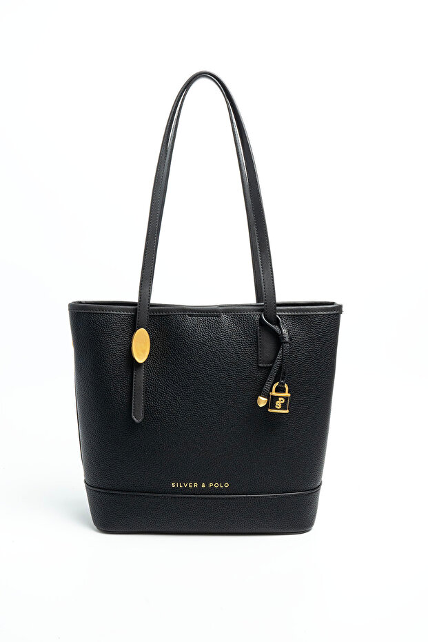 Black - Black Mini Rolax Women's Shoulder Bag Sp1243