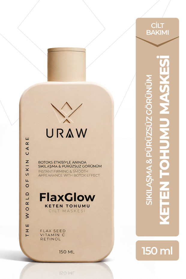 Uraw Sıkılaştırıcı ve Arındırıcı Soyulabilir Cilt Bakım Maskesi | Keten Tohumlu Maske 150 ml