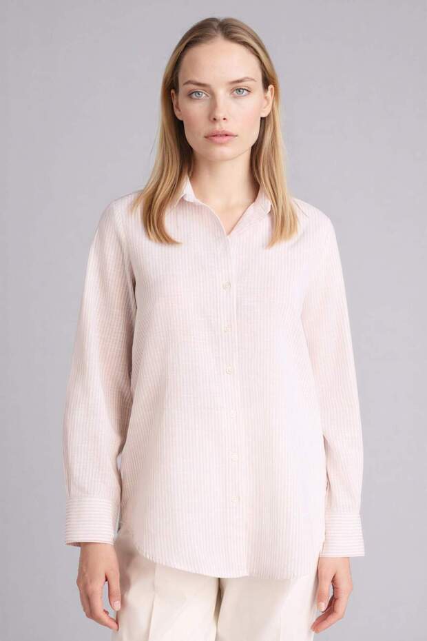 100% Cotton Regular Fit Flared Tunic H0909Ax26Sp - 1