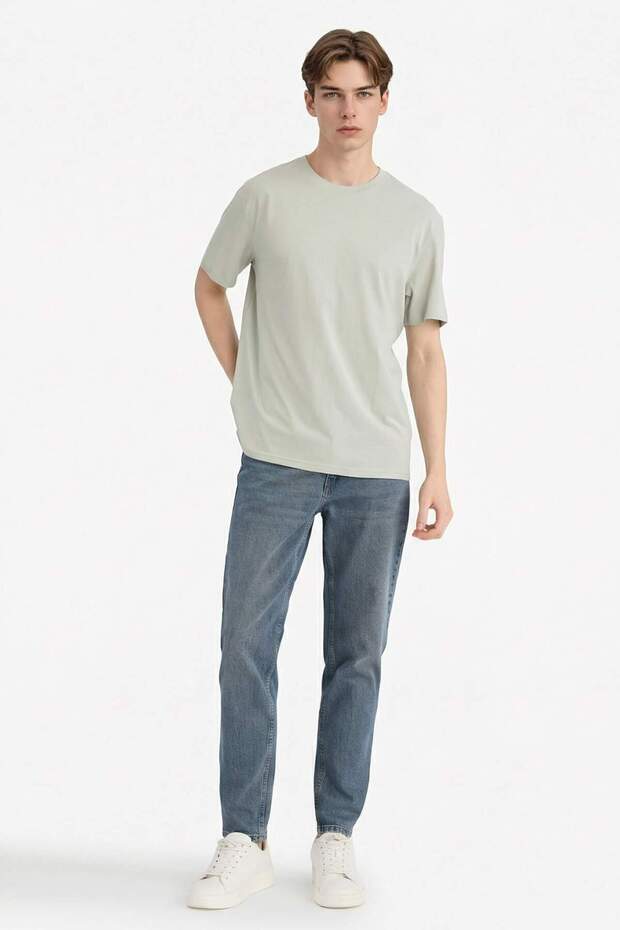 %100 Pamuk Basic Tişört V7699AZ26SP - 2